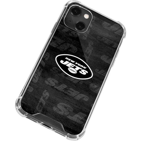 NFL New York Jets Black & White iPhone 15 Plus Clear Case