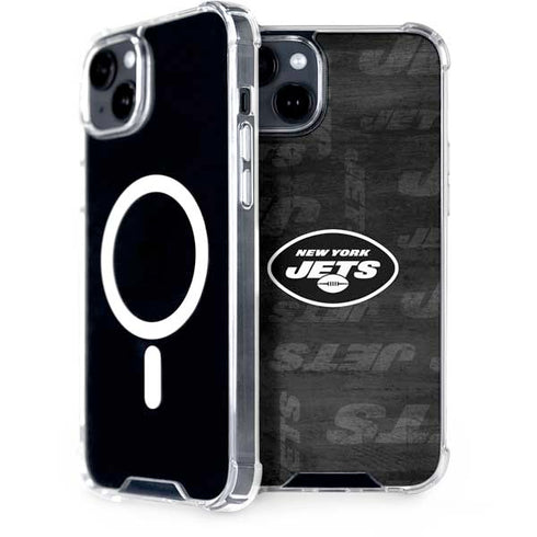 NFL New York Jets Black & White iPhone 15 Plus MagSafe Case