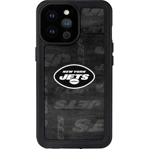NFL New York Jets Black & White iPhone 14 Pro Max Waterproof Case