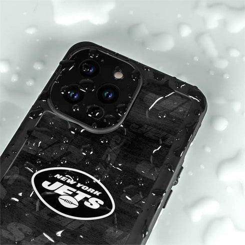 NFL New York Jets Black & White iPhone 14 Pro Max Waterproof Case