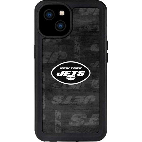 NFL New York Jets Black & White iPhone 15 Plus Waterproof Case