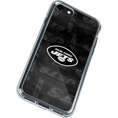 NFL New York Jets Black & White iPhone SE (2nd & 3rd Gen) Clear Case
