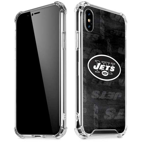 NFL New York Jets Black & White iPhone X/XS Clear Case