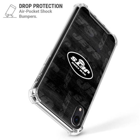 NFL New York Jets Black & White iPhone XR Clear Case