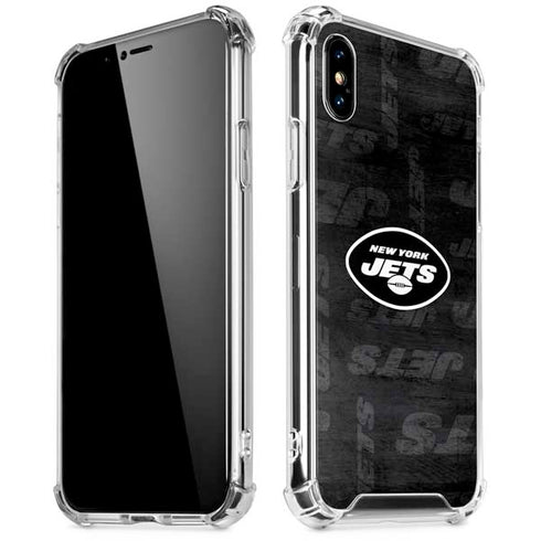 NFL New York Jets Black & White iPhone XS Max Clear Case