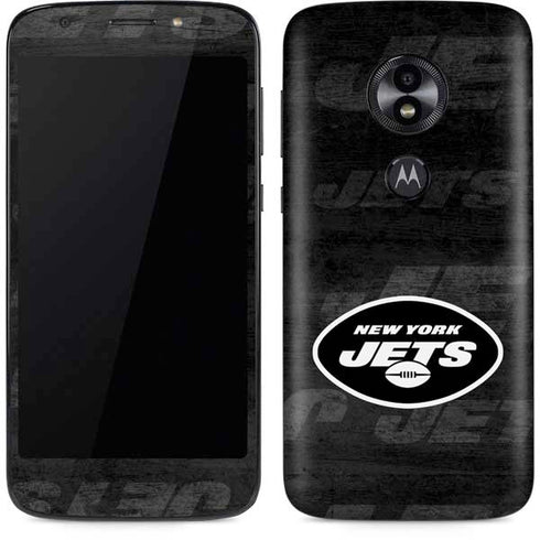 NFL New York Jets Black & White Moto E5 Play Skin