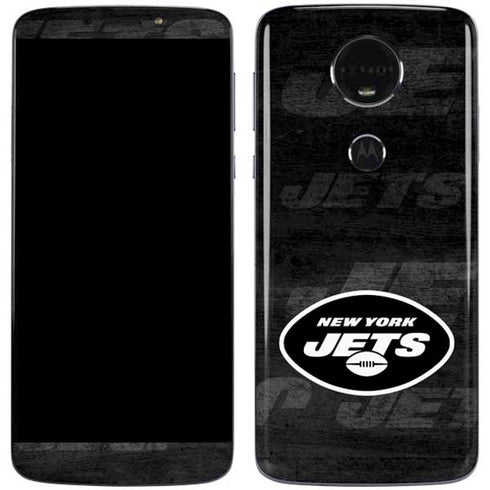 NFL New York Jets Black & White Moto E5 Plus Skin