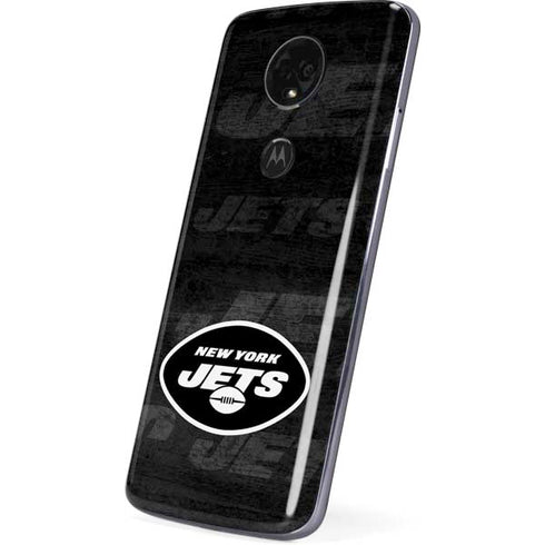 NFL New York Jets Black & White Moto E5 Plus Skin