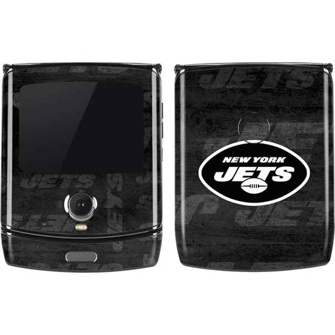 NFL New York Jets Black & White Motorola RAZR Skin