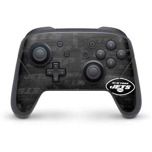 NFL New York Jets Black & White Nintendo Switch Pro Controller Skin