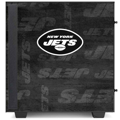 NFL New York Jets Black & White NZXT H510 Compact ATX Mid-Tower Case Skin
