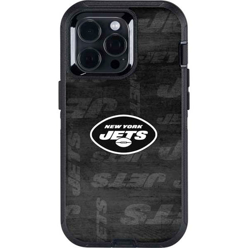 NFL New York Jets Black & White Otterbox Defender iPhone Skin