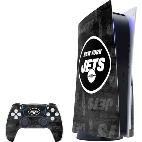 NFL New York Jets Black & White PS5 Bundle Skin