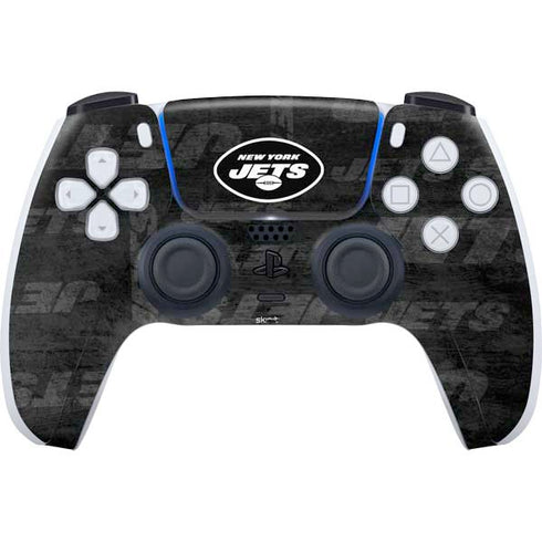 NFL New York Jets Black & White PS5 Controller Skin