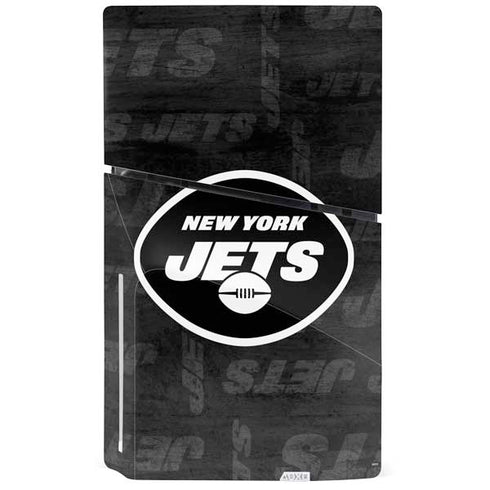 NFL New York Jets Black & White PS5 Slim Disk Bundle Skin