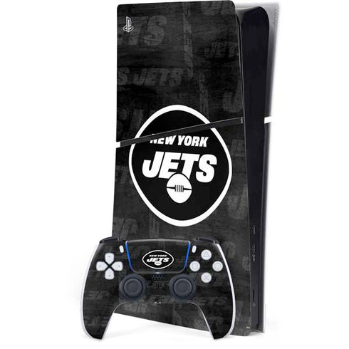 NFL New York Jets Black & White PS5 Slim Digital Edition Console Skin