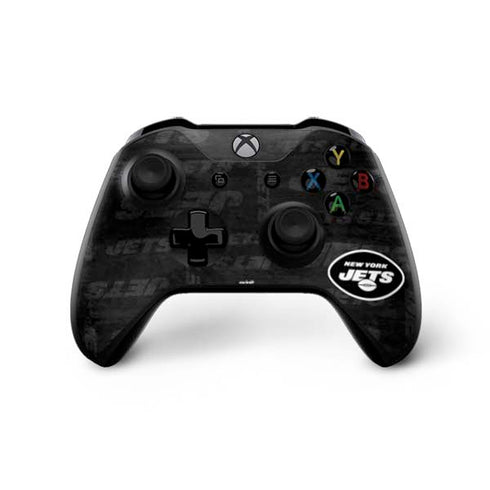 NFL New York Jets Black & White Xbox One X Controller Skin