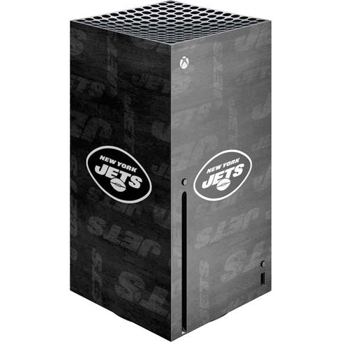 NFL New York Jets Black & White Xbox Series X Console Skin