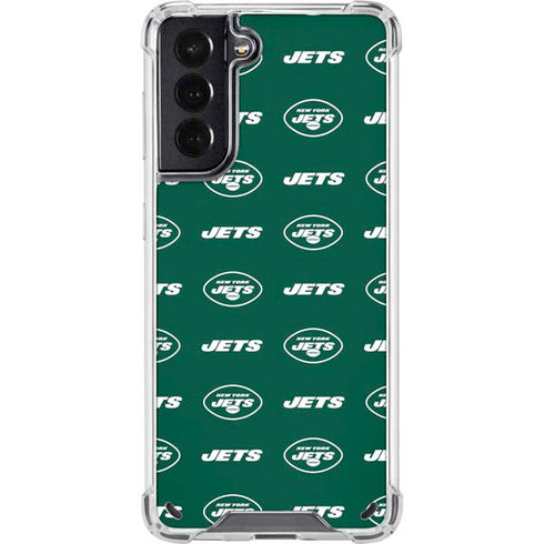 NFL New York Jets Blitz Series Galaxy S21 5G Clear Case