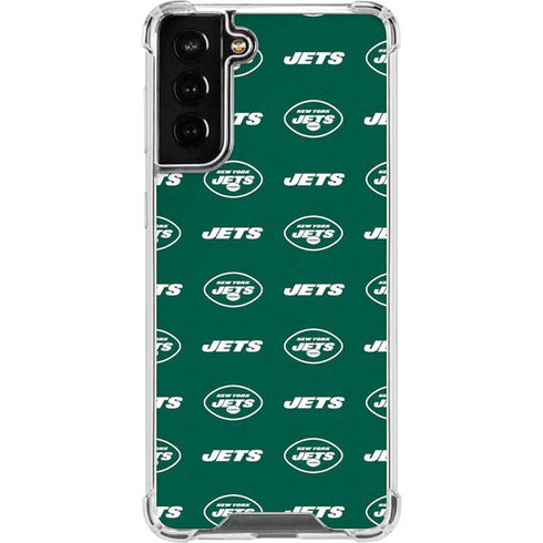 NFL New York Jets Blitz Series Galaxy S21 FE Clear Case