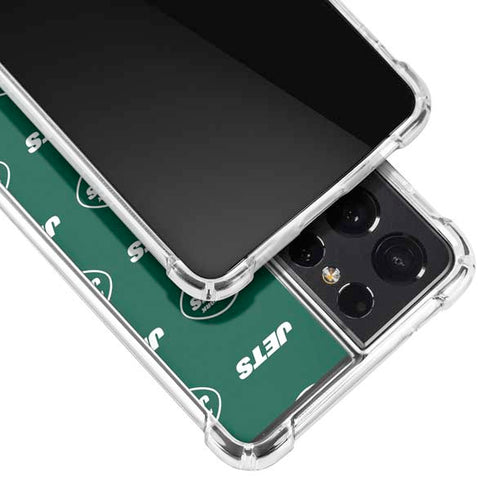 NFL New York Jets Blitz Series Galaxy S21 Ultra 5G Clear Case