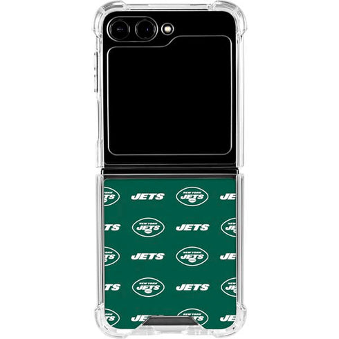 NFL New York Jets Blitz Series Galaxy Z Flip5 5G Clear Case