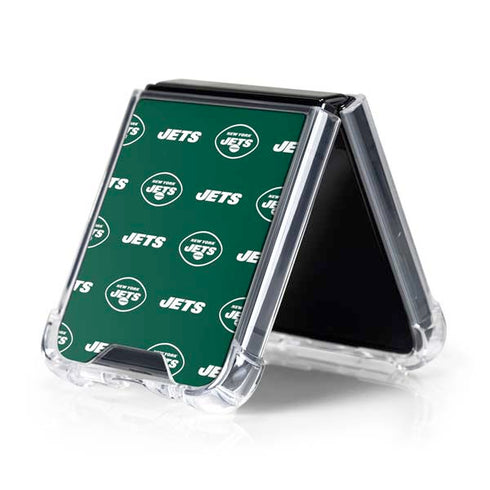 NFL New York Jets Blitz Series Galaxy Z Flip5 5G Clear Case