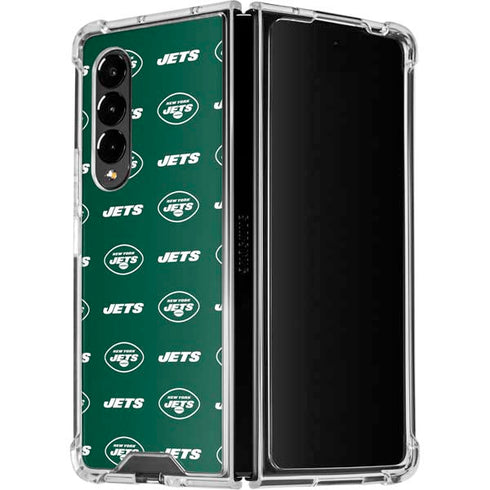 NFL New York Jets Blitz Series Galaxy Z Fold4 5G Clear Case