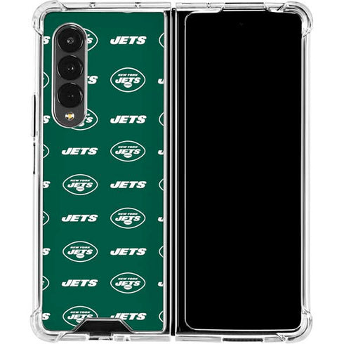 NFL New York Jets Blitz Series Galaxy Z Fold4 5G Clear Case