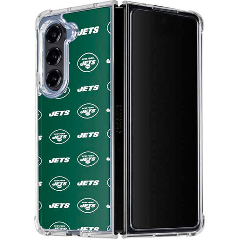 NFL New York Jets Blitz Series Galaxy Z Fold5 5G Clear Case
