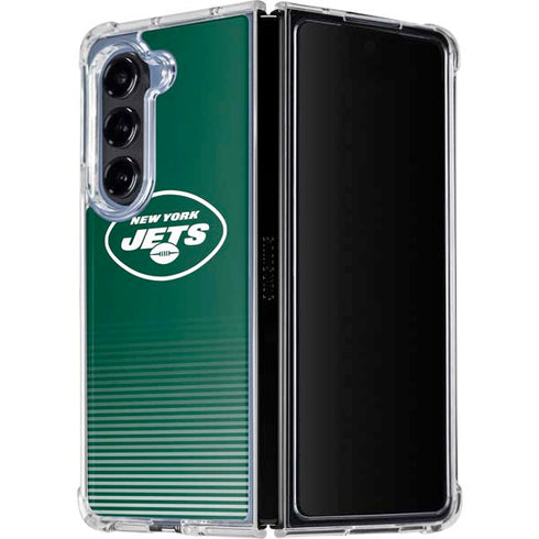 NFL New York Jets Breakaway Galaxy Z Fold5 5G Clear Case