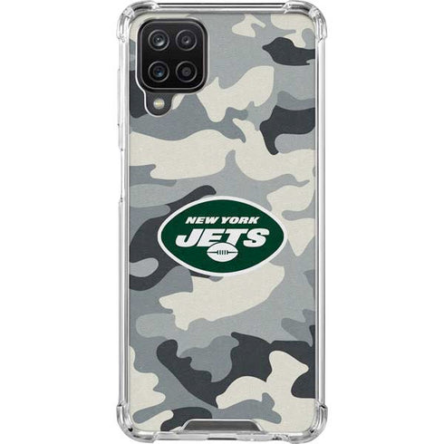 NFL New York Jets Camo Galaxy A12 Clear Case