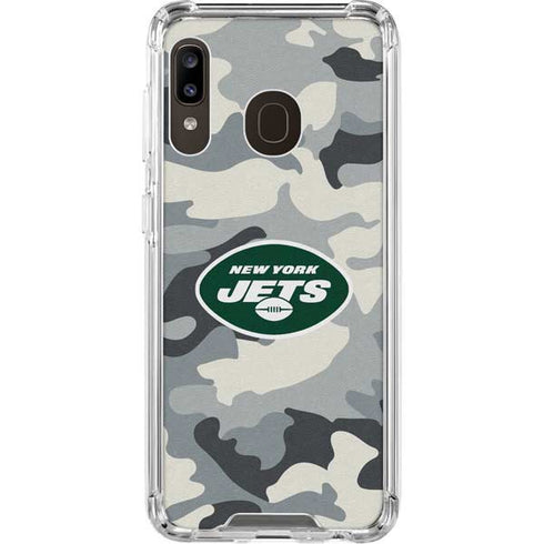 NFL New York Jets Camo Galaxy A30 Clear Case