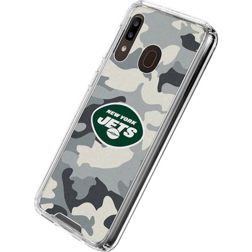 NFL New York Jets Camo Galaxy A30 Clear Case