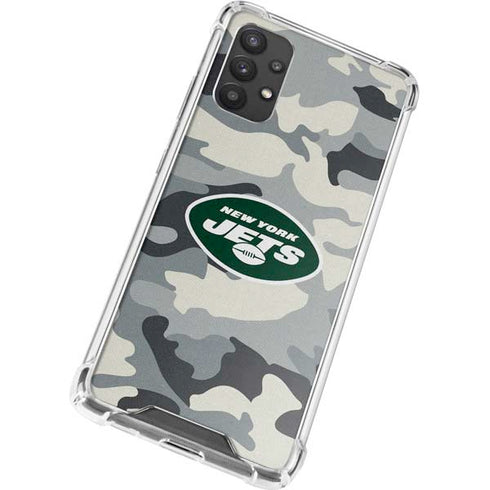 NFL New York Jets Camo Galaxy A32 5G Clear Case
