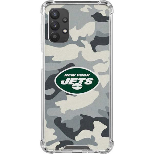 NFL New York Jets Camo Galaxy A32 5G Clear Case