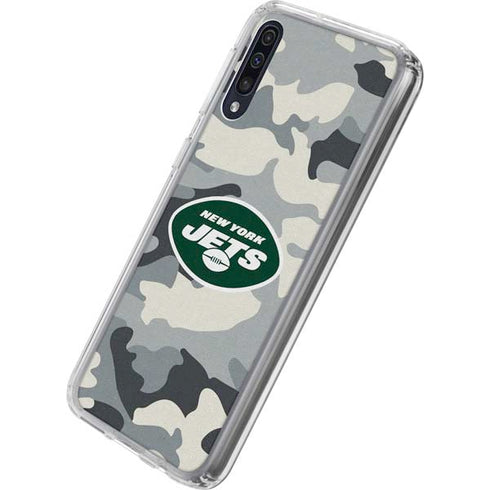 NFL New York Jets Camo Galaxy A50 Clear Case