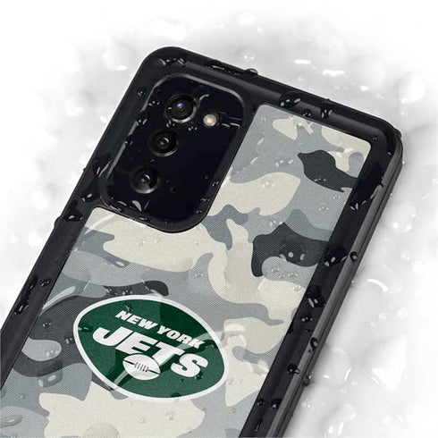NFL New York Jets Camo Galaxy Note20 5G Waterproof Case