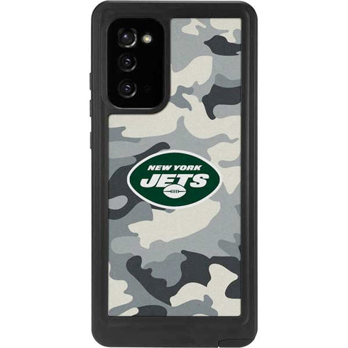 NFL New York Jets Camo Galaxy Note20 5G Waterproof Case