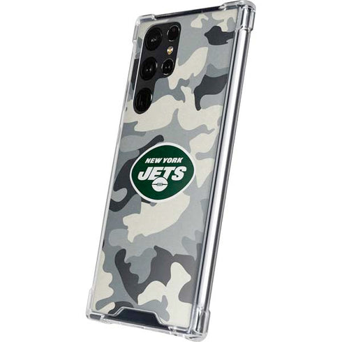 NFL New York Jets Camo Galaxy S24 Ultra Clear Case