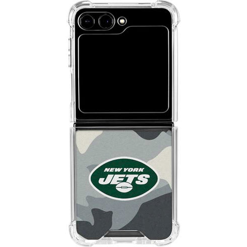 NFL New York Jets Camo Galaxy Z Flip5 5G Clear Case