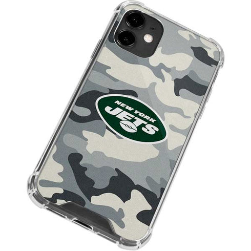 NFL New York Jets Camo iPhone 12 Clear Case