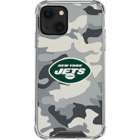 NFL New York Jets Camo iPhone 13 Mini Clear Case