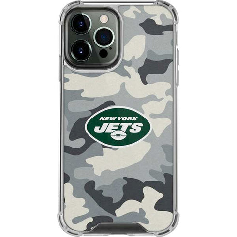 NFL New York Jets Camo iPhone 13 Pro Max Clear Case