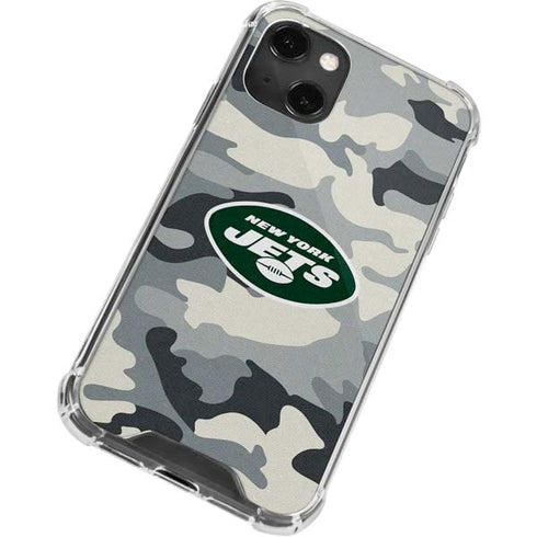 NFL New York Jets Camo iPhone 15 Plus Clear Case