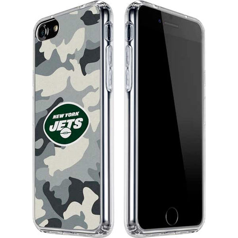 NFL New York Jets Camo iPhone SE (2nd & 3rd Gen) Clear Case