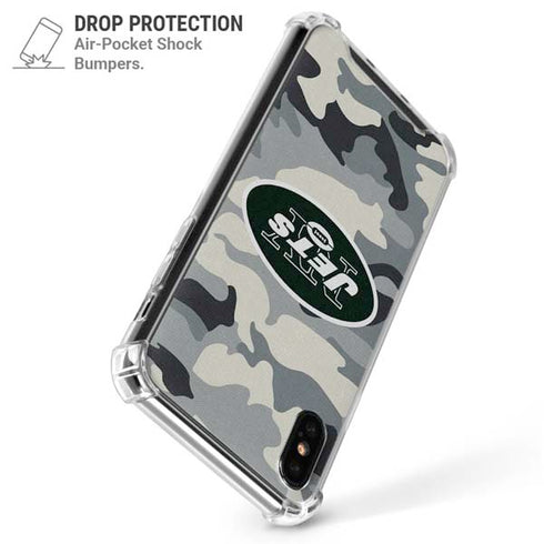 NFL New York Jets Camo iPhone X/XS Clear Case