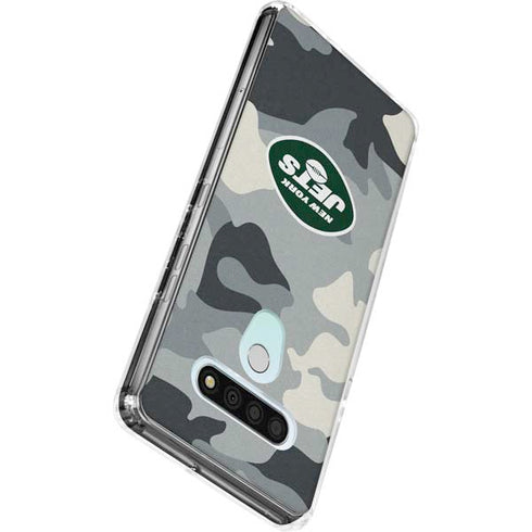 NFL New York Jets Camo LG Stylo 6 Clear Case