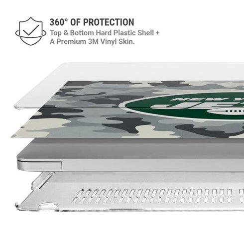 NFL New York Jets Camo MacBook Pro 15in (2016-19) Case plus Skin
