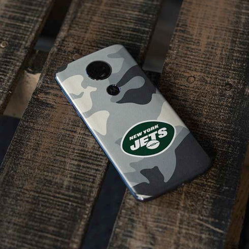 NFL New York Jets Camo Moto E5 Plus Skin